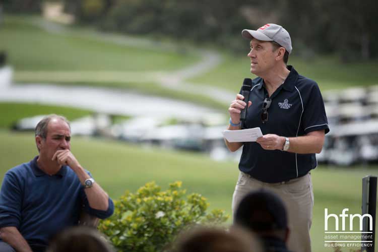 WA Executive Director of PCA Lino Iacomella, speaking to the WA golf classic guests