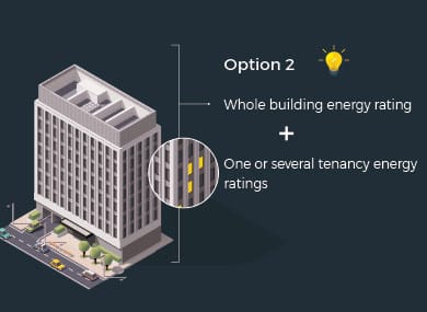 Option 2: Whole building energy rating and one or several tenancy energy ratings