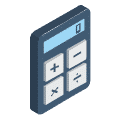 Calculator isometric icon