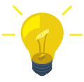 Icon light bulb isometric icon
