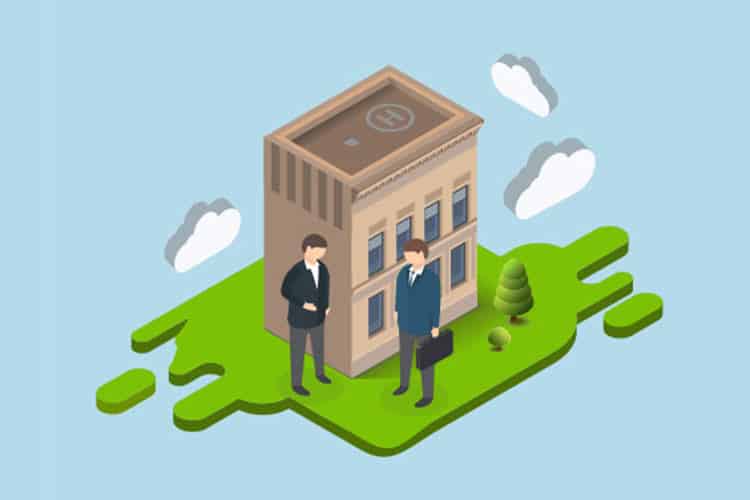 Selling or Leasing a Building Isometric image
